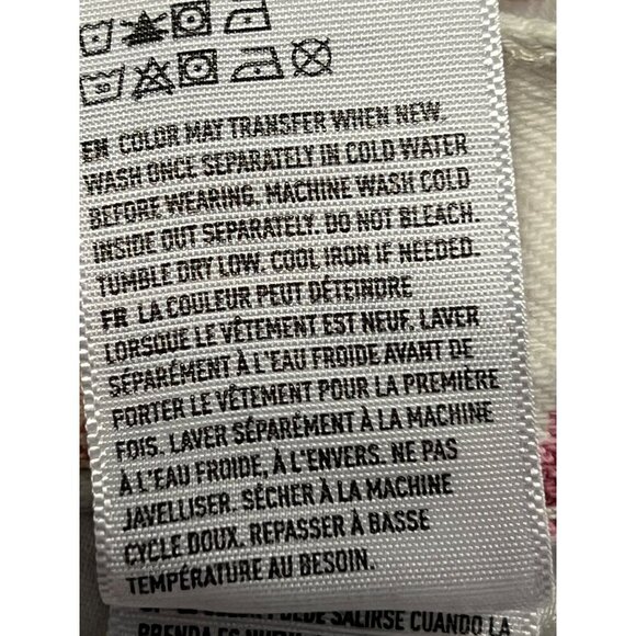 American Eagle Floral Mom Shorts White Pink 6 Cotton Denim Jeans Cuffed Hem EUC - Picture 10 of 10